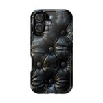 Black Leather Luxe iPhone Case