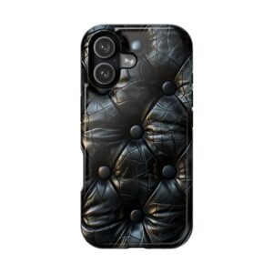 Black Leather Luxe iPhone Case