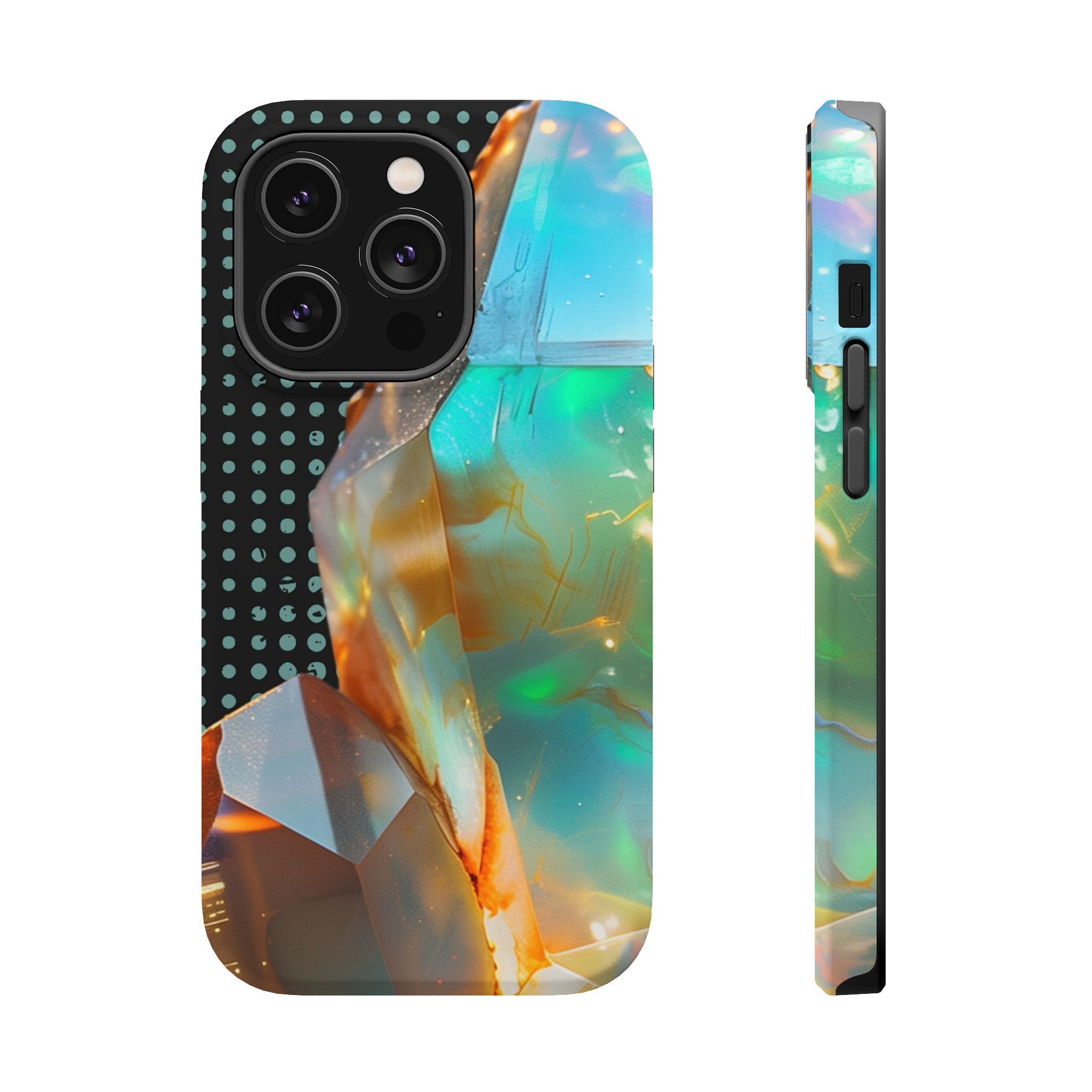 Prism Aura – Opal Iridescent Crystal Glow iPhone Case - Image 5