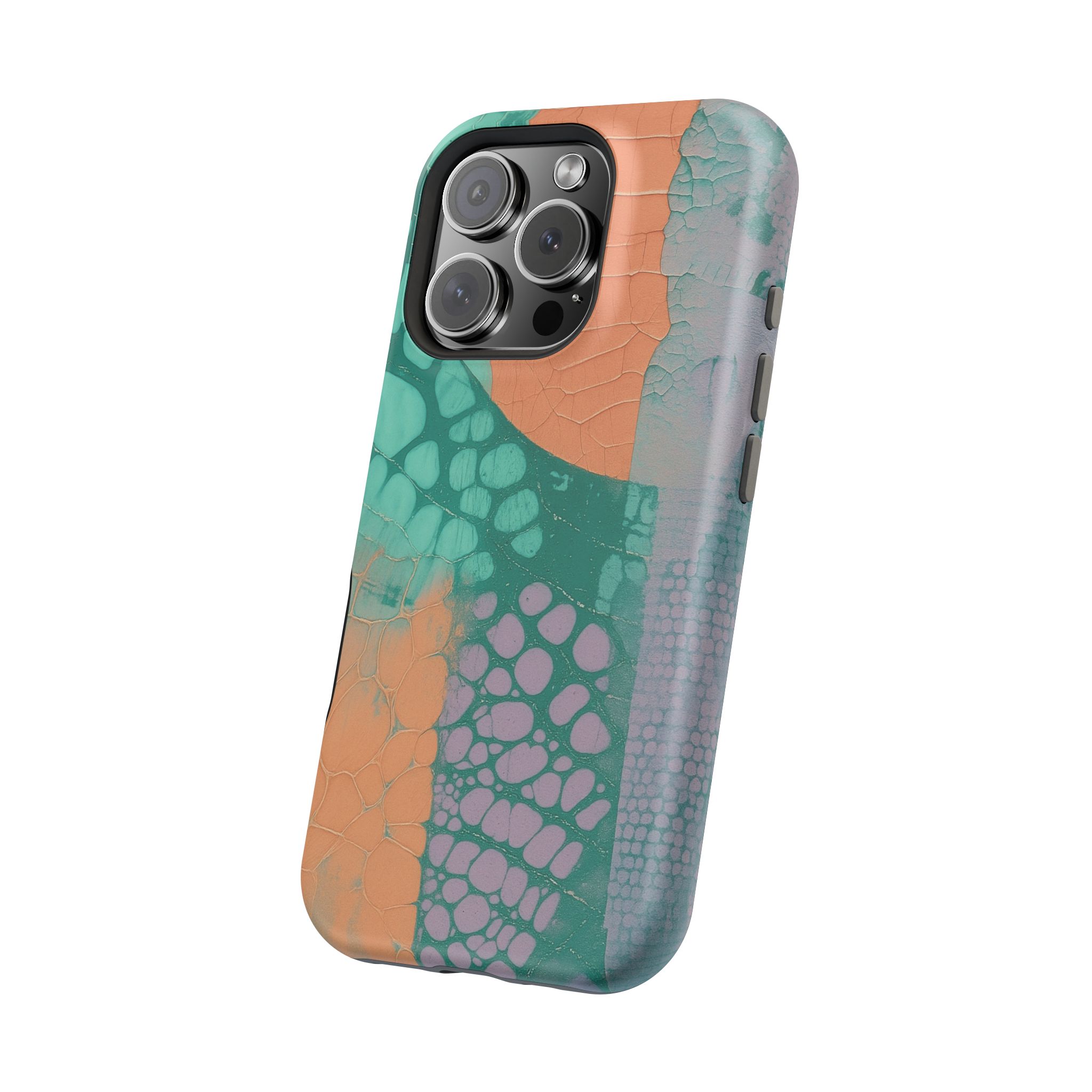Serpentina Chic – Teal Coral Snake Skin iPhone Case - Image 119