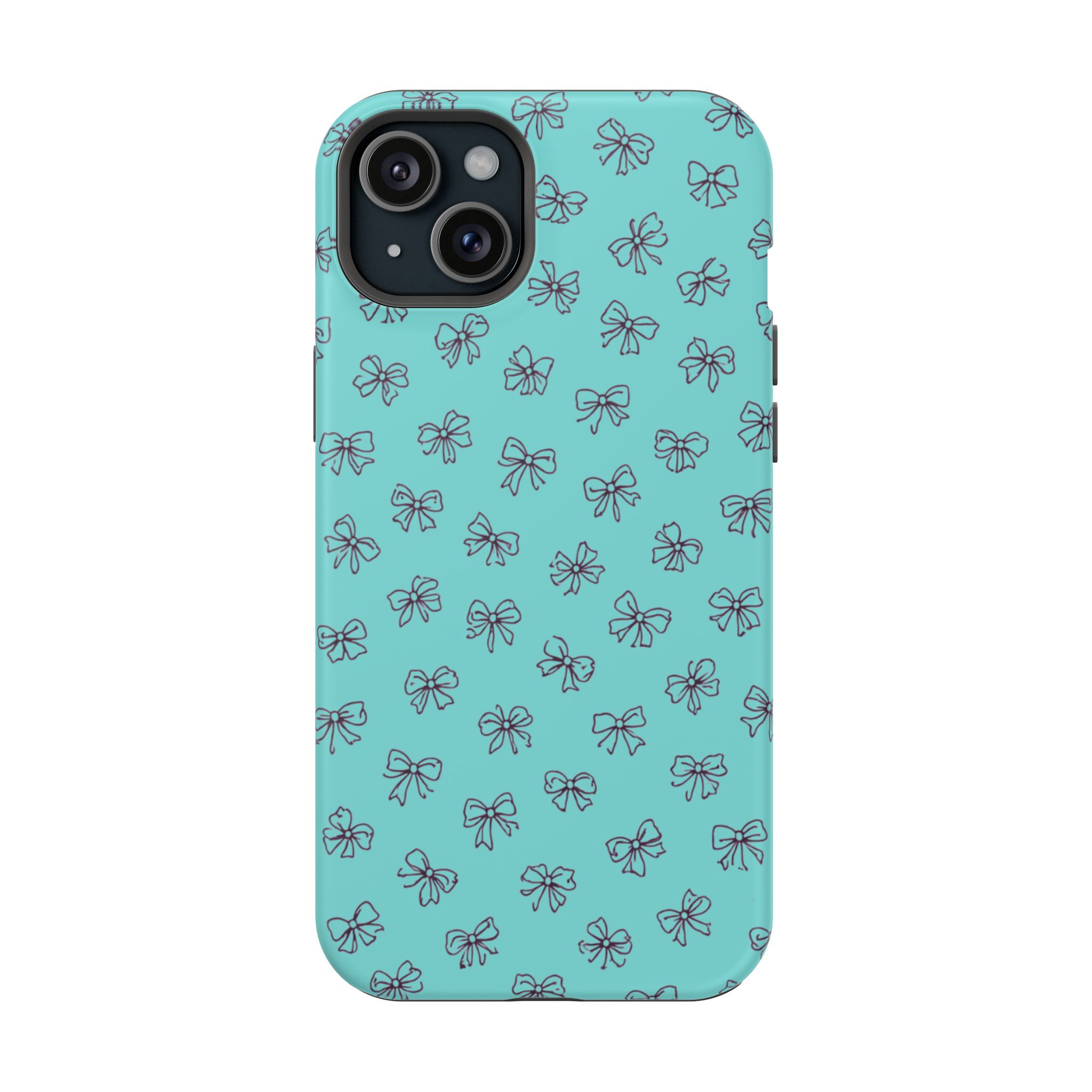 Mint Bows – Minimal Ribbon Pattern Mint iPhone Case - Image 23