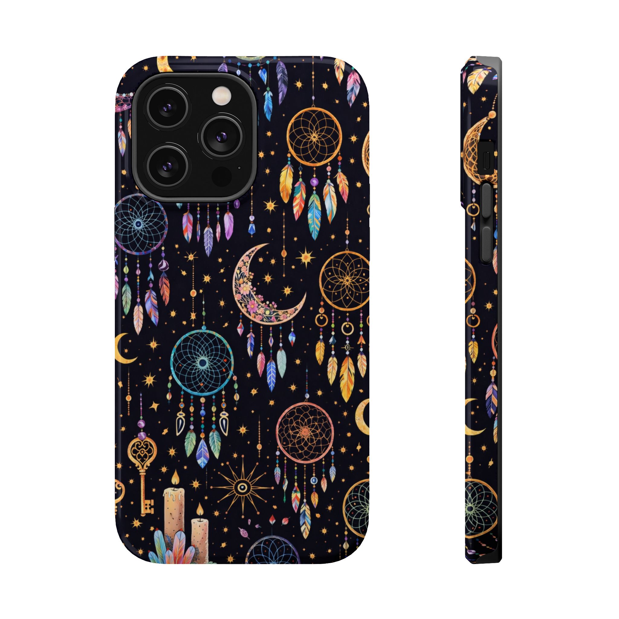 Celestial Dreams – Lunar Dream Catcher Magic iPhone Case - Image 8